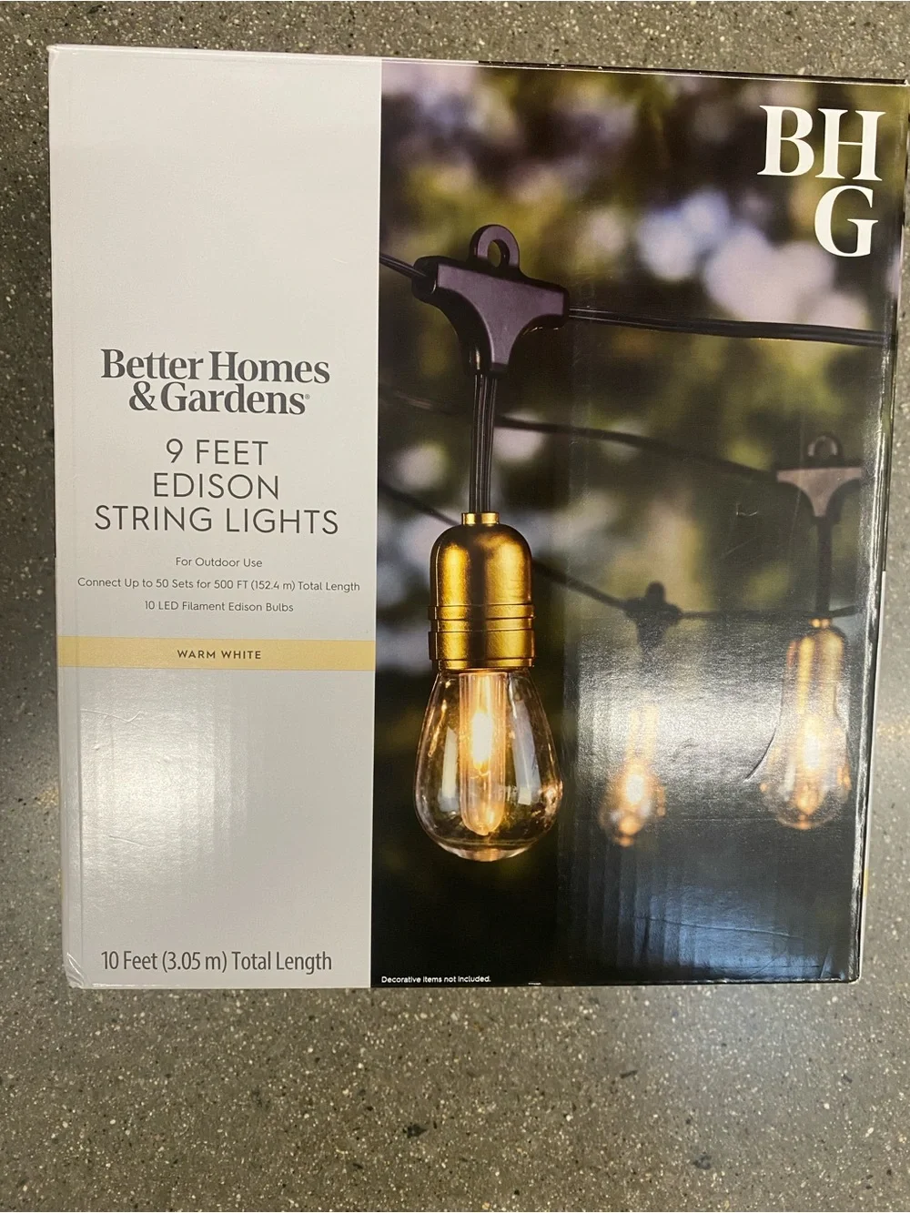 Better Homes And Gardens Gold Edison Patio String Lights